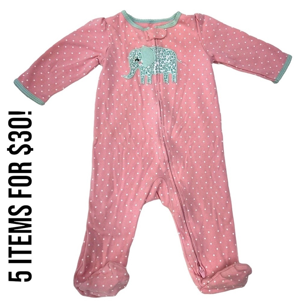 5/$30 Carter’s 6m baby girl footies